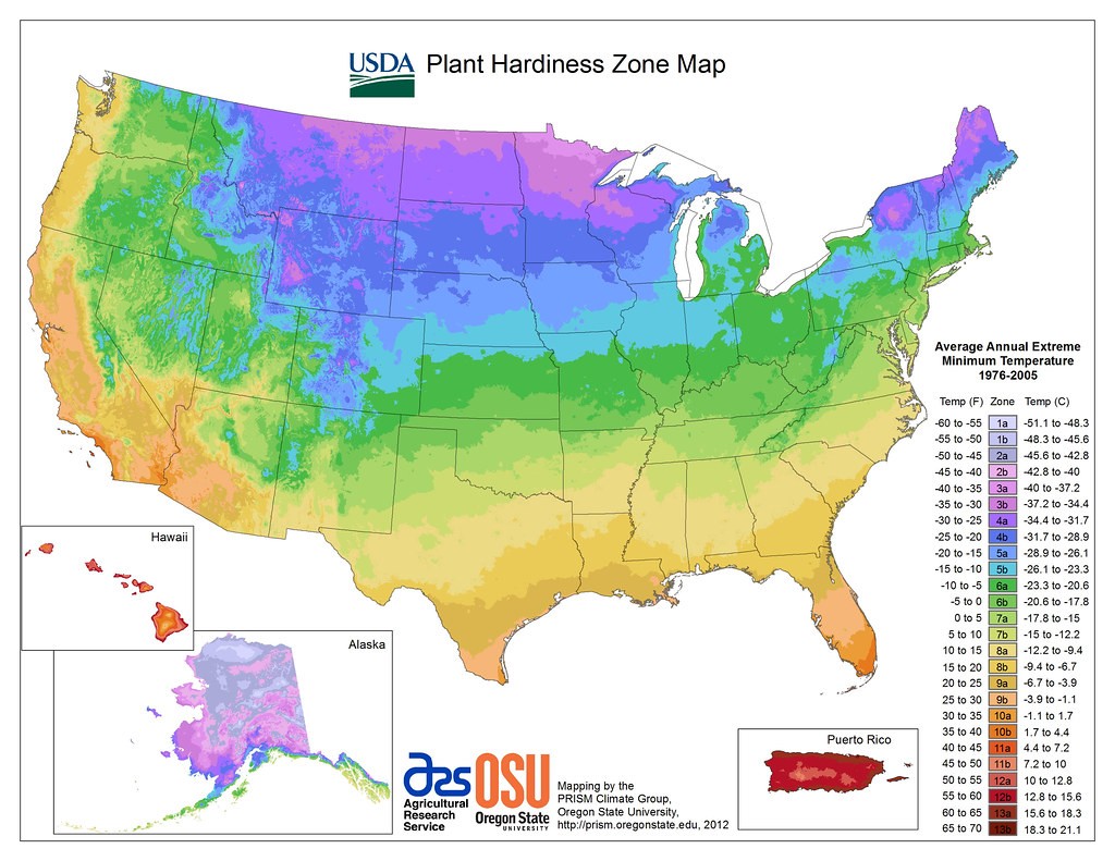 The Plant Hardiness Zone Map